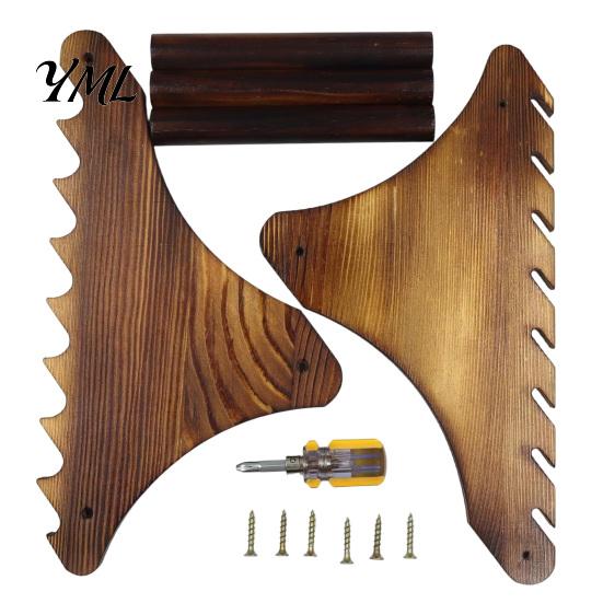 Stabiler Messeraufbewahrungsständer für Köche Holz-Ausstellungsständer, Stufenförmiges Design, Holz Platzsparend Vielseitiger Organizer Küche Und Café Dekor Halter, Multi