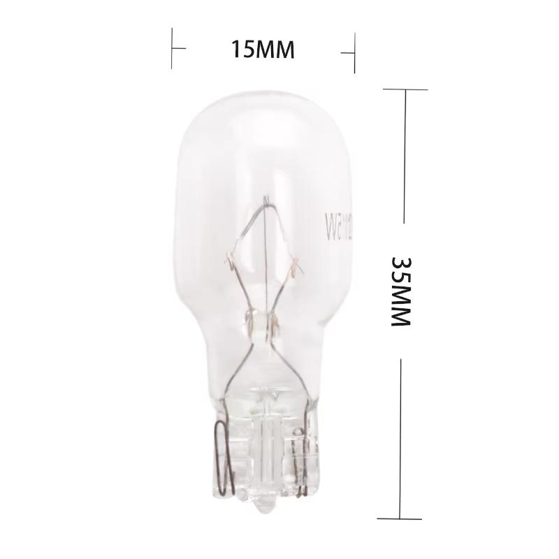 

Wholesales 100pcs/lot warm white T15 W16W halogen light 12V 16W Interior clearance light Dashboard automotive clear glass amber теплим білим кольором