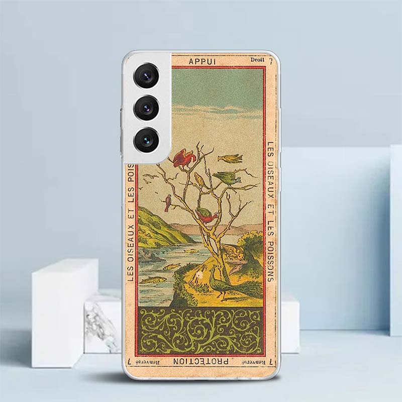 Tarot Cards Reading Art Soft Cover for Samsung Galaxy S25 Edge S26 S24 S23 Ultra Phone Case S22 S21 Plus S20 FE Print Pattern Sh