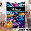 Custom Name Blox Fruits Throws Blanket Flannel Blankets for Couch Bed Gifts for Men Women Picnic blanket Christmas fan gifts