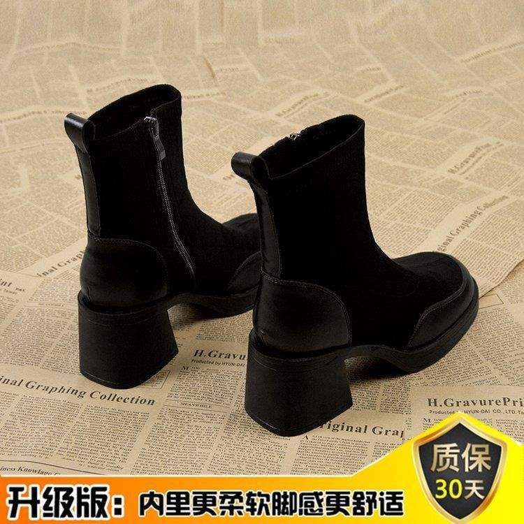 Autumn and Winter Boots 2025 Boots Women's New Korean Small Ankles Are Popular This Year, Thick-soled Foreign-style Short Boots Soft Leather Mart