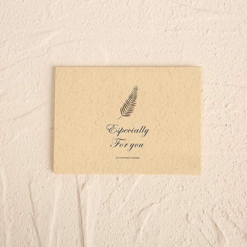 Leaf Language Minimalist Greeting Card: Christmas, Birthday, Thanksgiving, Thank You Message Card with Envelope