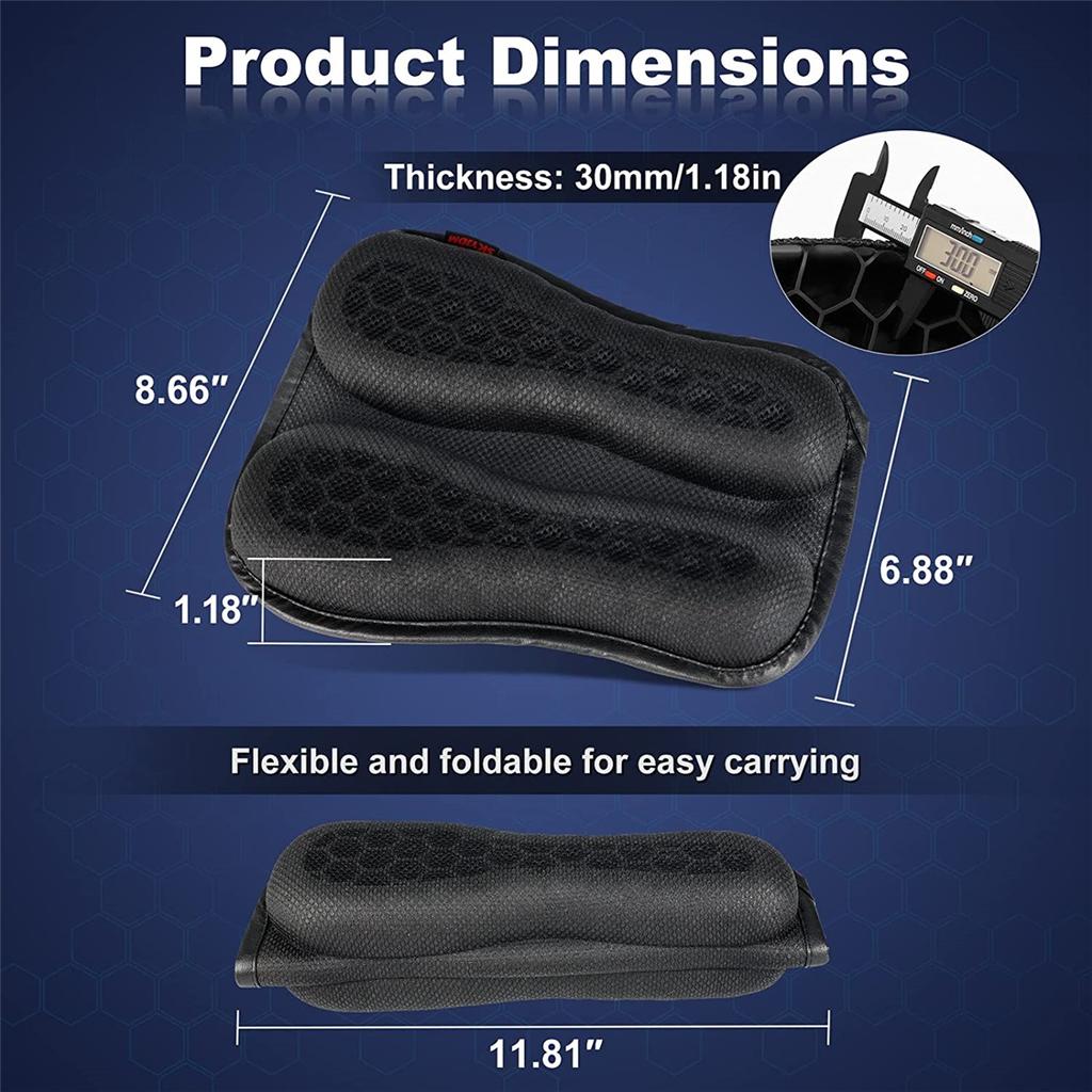 Foldable Motorcycle Gel Seat Cushion 3D Honeycomb Structure Shock Breathable Motorcycle Gel Seat Pad Gel Cushion For Seat