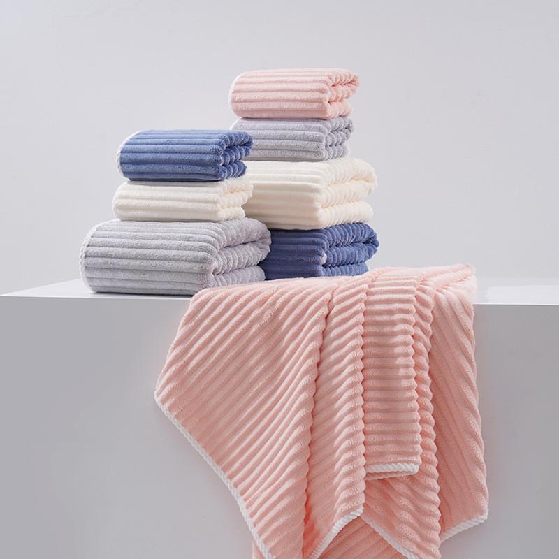 Coral Fleece Bath Towel With Absorbent Softness For Adults And Beach Use