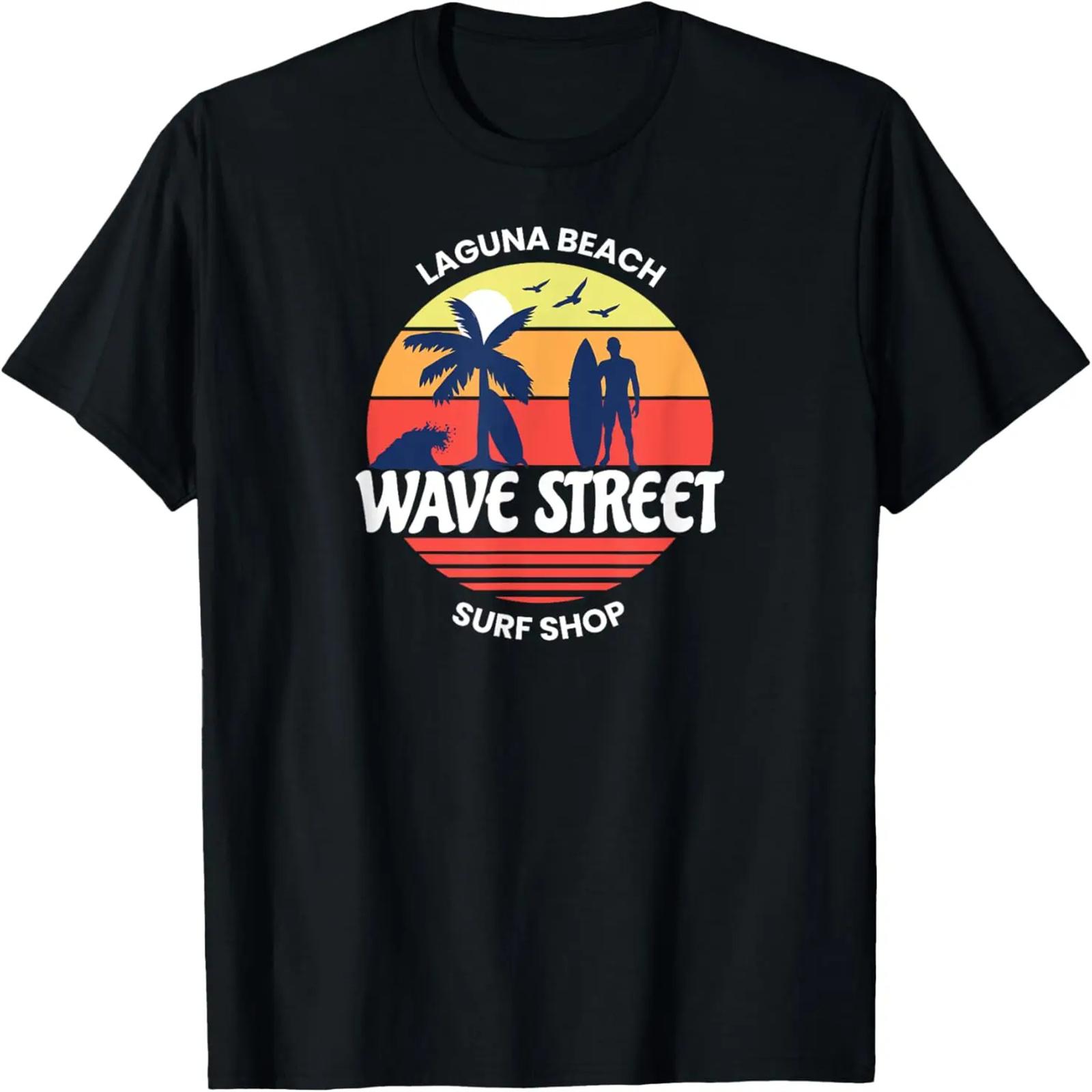 Wave Street Surf Shop Sunrise Logo Graphic T-Shirt S