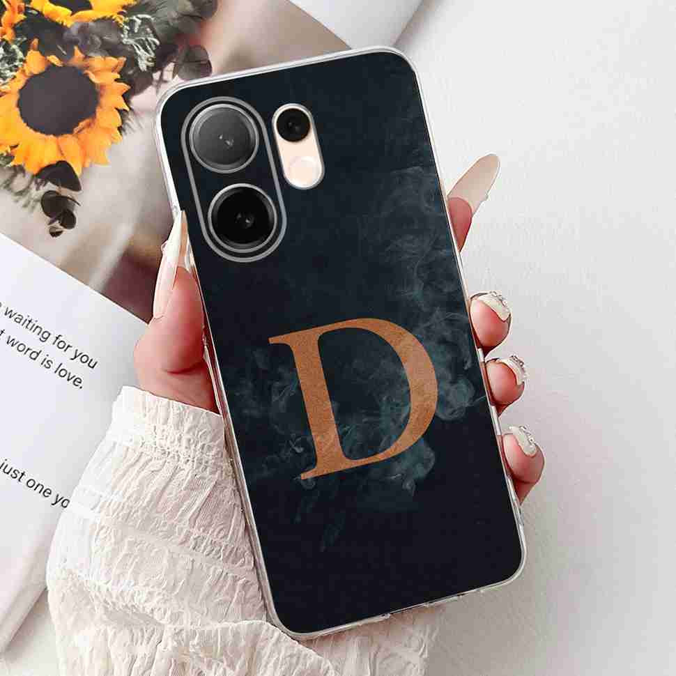 For vivo V60 5G 6.67" Case Popular Letters A-Z Crown Soft Silicone TPU Cover For Vivo v60 5G VIVO V2511 Bumper Phone Shell Coque