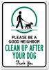 Veuillez Faire Attention À La Plaque Métallique Panneau Pas de Crotte de Chien Panneau Extérieur Veuillez Nettoyer Panneau d'Avertissement Crotte de Chien 8x12 Pouces