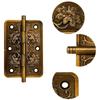 2 Pieces Thick Solid Brass Heavy-Duty Hinge for Furniture Butterfly H-Type Folding Hinges for Wardrobe & Cabinets Hardware