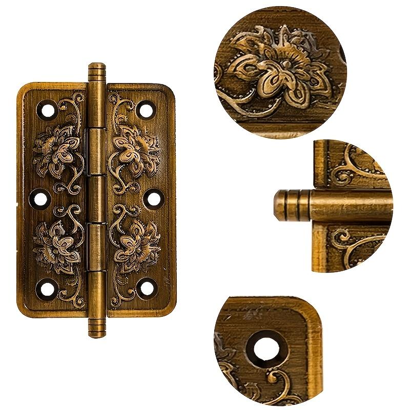 2 Pieces Thick Solid Brass Heavy-Duty Hinge for Furniture Butterfly H-Type Folding Hinges for Wardrobe & Cabinets Hardware