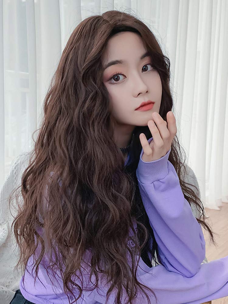 Fluffy Wavy Mega Volume Full Wig, Perfect for Hair Arrangement, Gal Style, Women's Wig, Long Curly Lolita Wig (Black)