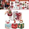 Christmas Themed Pattern Paper Box Set Holiday Decoration Props For Holiday Celebrations