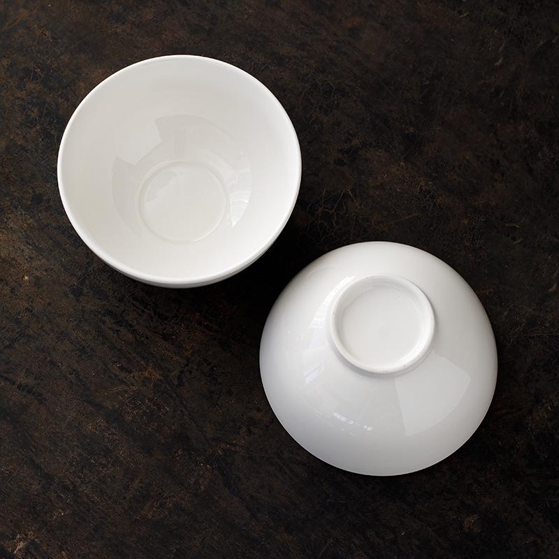 6.2-inch Rice White Porcelain Soup Noodle Bowl, 750ml - Ideal for Salad, Dessert, and Small Noodle Dishes