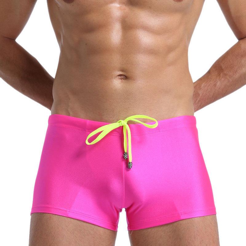Herren Frühling Sommer Mode Gestreiftes Design Atmungsaktiv Schnelltrocknend Schwimmende Flachboden Unterhosen