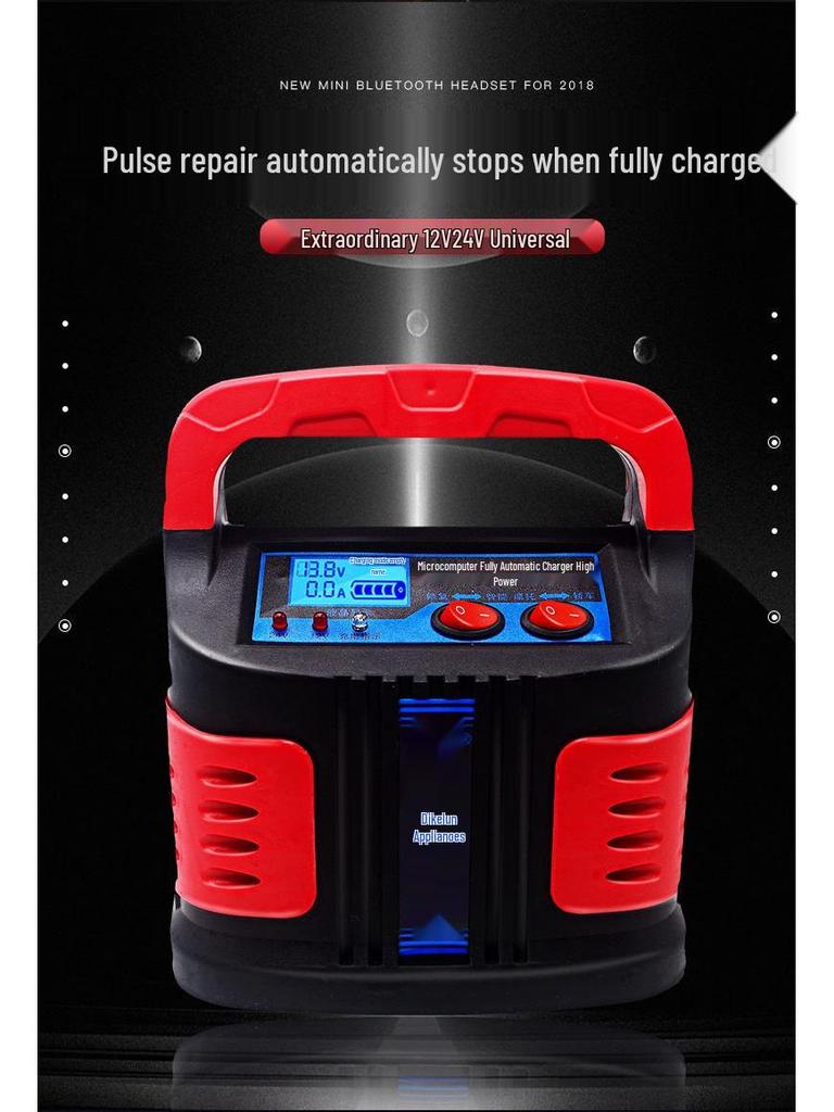 Universelles Hochleistungs-12V/24V Auto- & Motorrad-Batterieladegerät