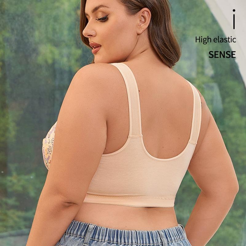 A-G Cup 36-52 Supergroße BH beliebte europäische und amerikanische Größe Westentyp ohne Stahlring Druck Frontverschluss Unterwäsche