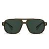 New European And American Male Aviator Glasses Retro Double-Brorgon Square Frame Sunglasses  Spot  62011