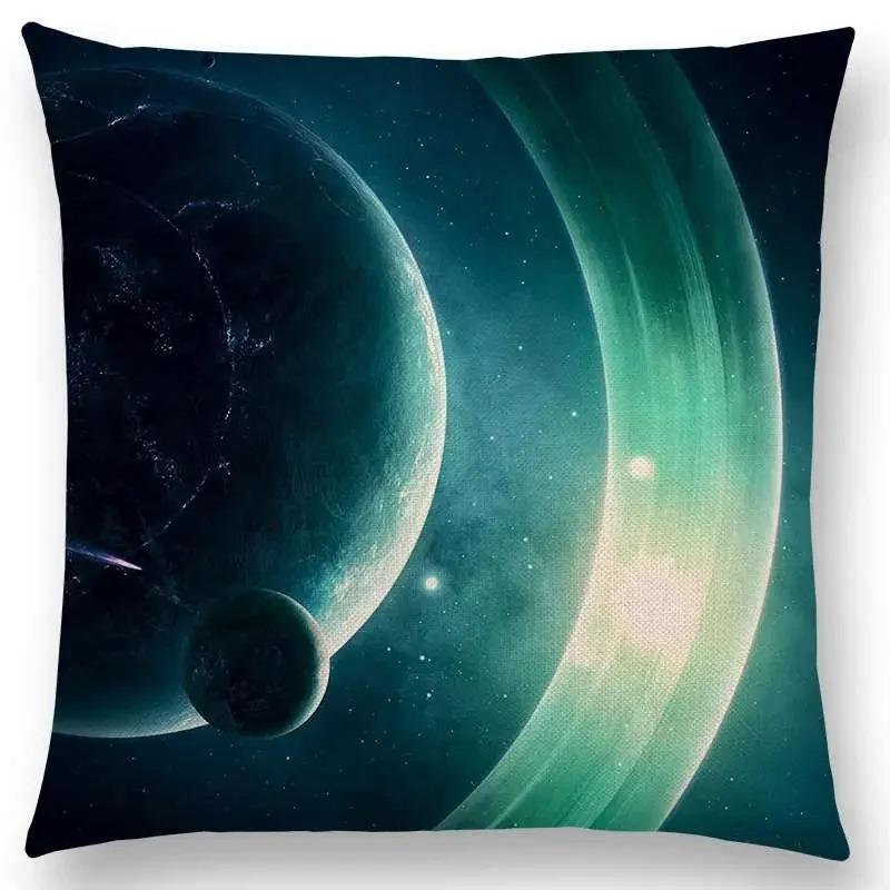 Beautiful Planets Amazing Galaxies Dreamy Stars Brand New Mysterious Universe Vast Outer Space Cushion Cover Sofa Pillow Cover