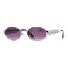 Marc Jacobs Brand Logo Metal Oval Sunglasses Unisex Couple Style Silver MARC806S