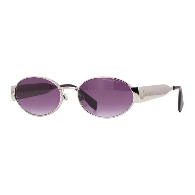 Marc Jacobs Brand logo metal oval sunglasses unisex couple style silver MARC806S