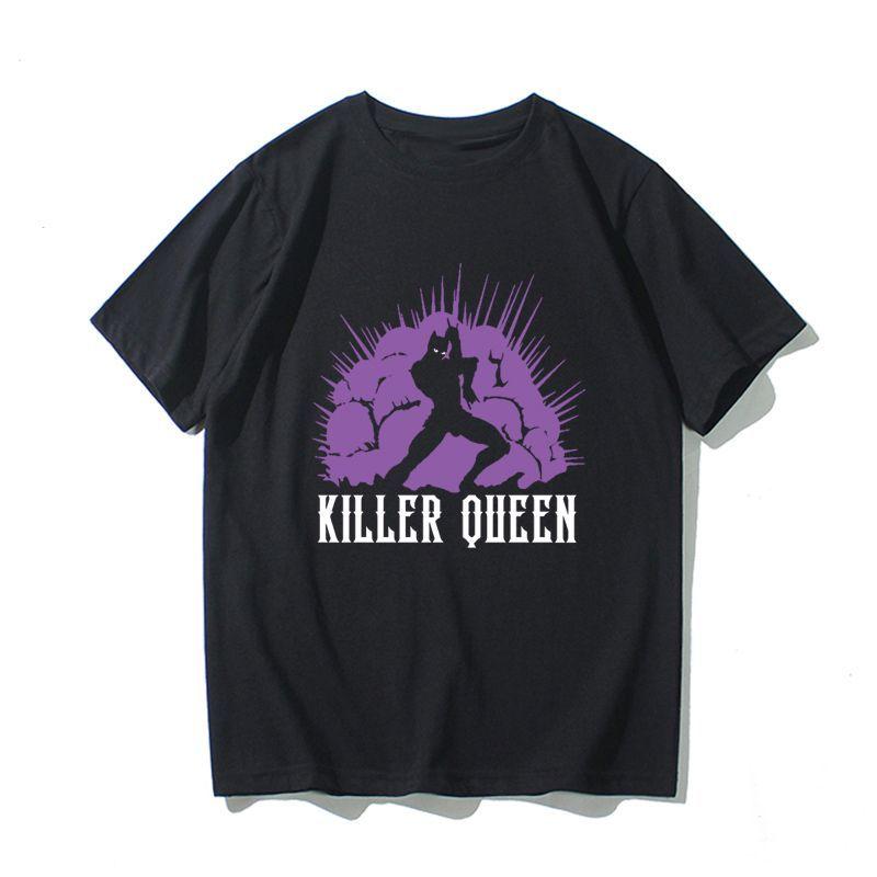JOJO's Fantastic Adventure Peripheral Clothes Anime Kira Yoshikyo Stand-in Killer Queen T-Shirt Men's and Women's Streetwear