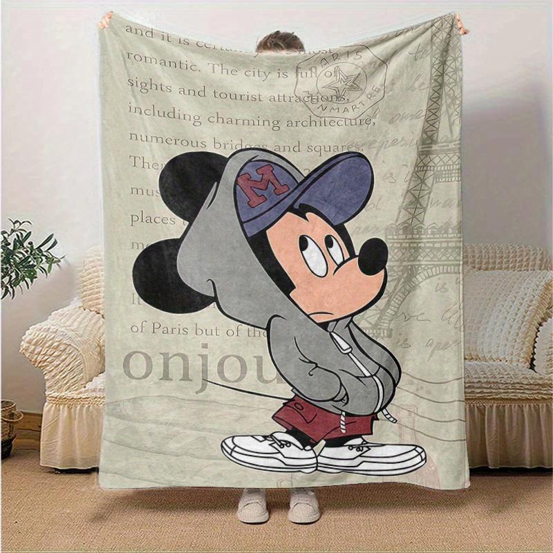 

1pc, Mickey (1) Home Decor Flannel Blanket, Perfect Gift for Bedroom, Living Room, Travel, Camping, Car, Beach, Office Nap, Ideal Sofa Throw, Outdoor 130x150cm