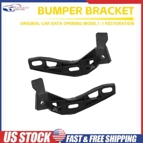 Front Left & Right Bumper Support Bracket Set For 2009-2014 Nissan Maxima Black