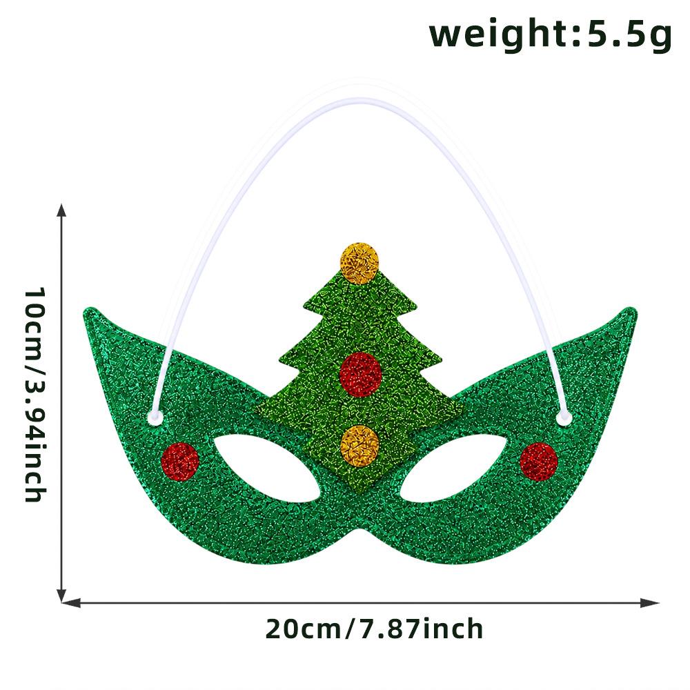 Christmas Party Antlers Mask Half Face Eye Mask Elk Christmas Tree Carnival Party Decoration Accessories for Adults