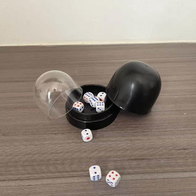 Anti-Spill Sieve with Transparent Lid, Tray, and Dice Cup Shaker