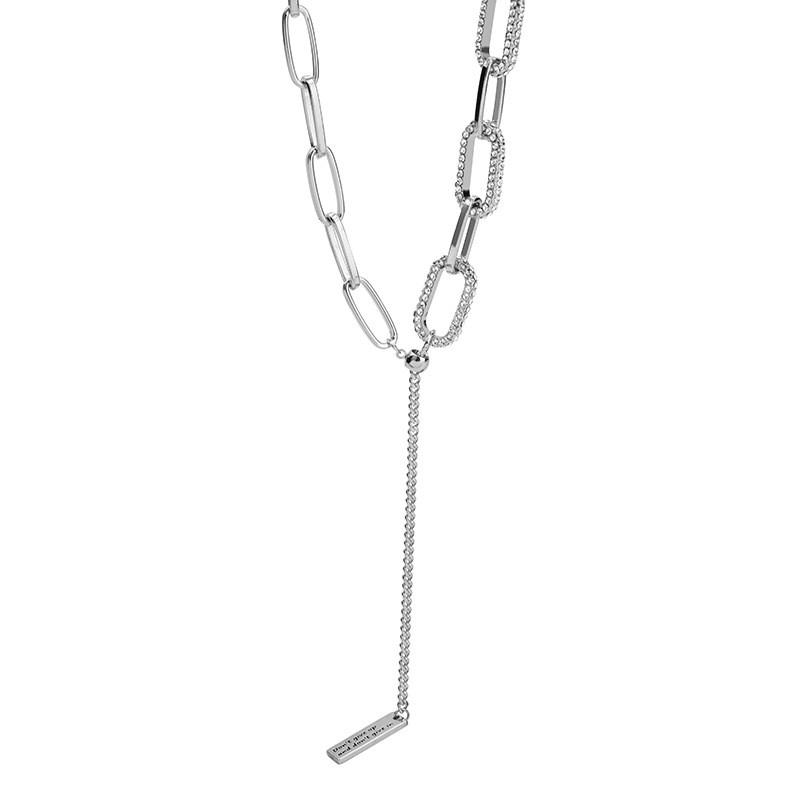 Elegant Geometric Love Necklace For Women Stunning Titanium Steel Jewelry For Autumn Style