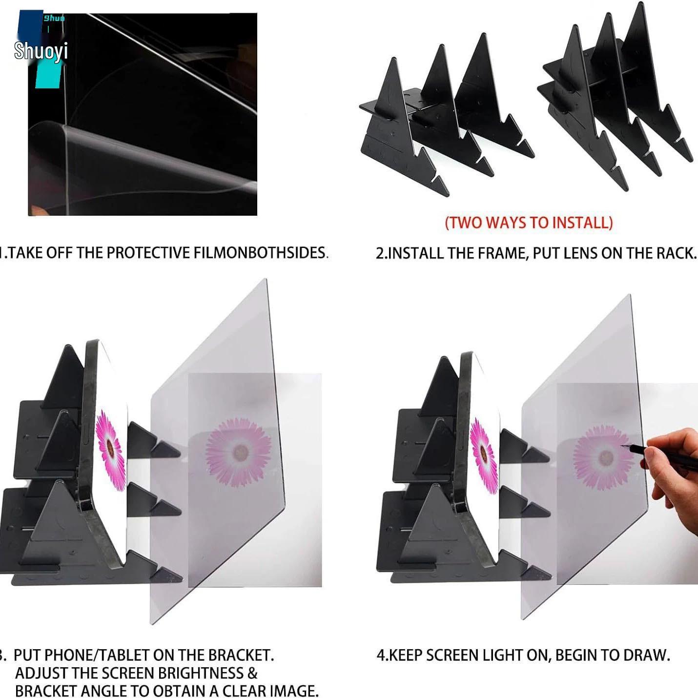 

Universal Mobile Projection Drawing Board for Tablets and Phones 6.5 inch