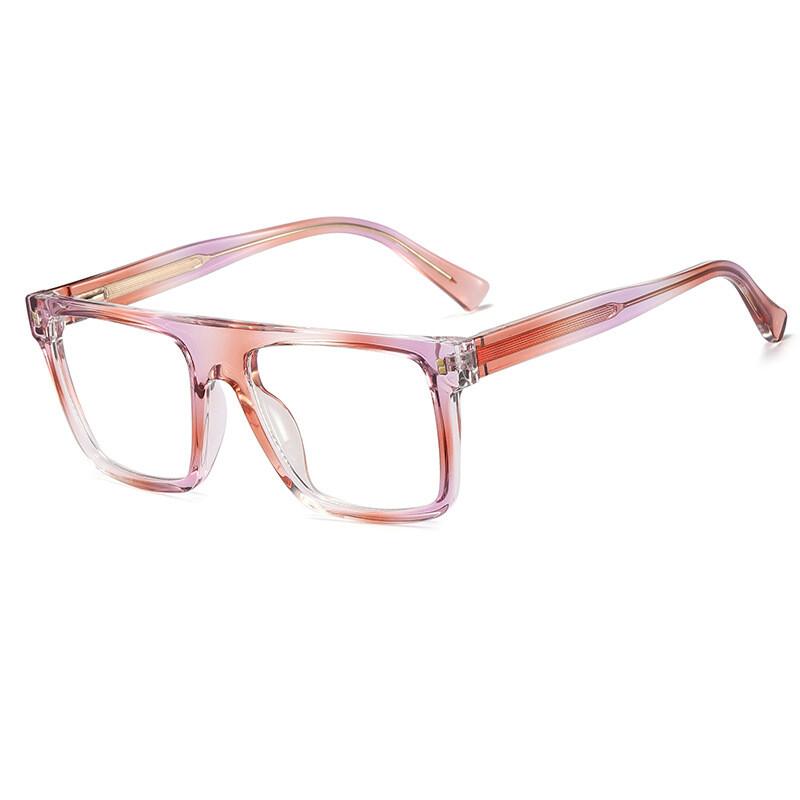 

Fashionable Large Frame Black Square Anti-Blue Light Reading Glasses Spring Leg Presbyopia Glasses Customizable 0~ +600 Original lens 0