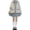 JK Uniform Skirt & Cardigan Sweater Set: Autumn/Winter Japanese Soft Girl College-Style Sailor Suit