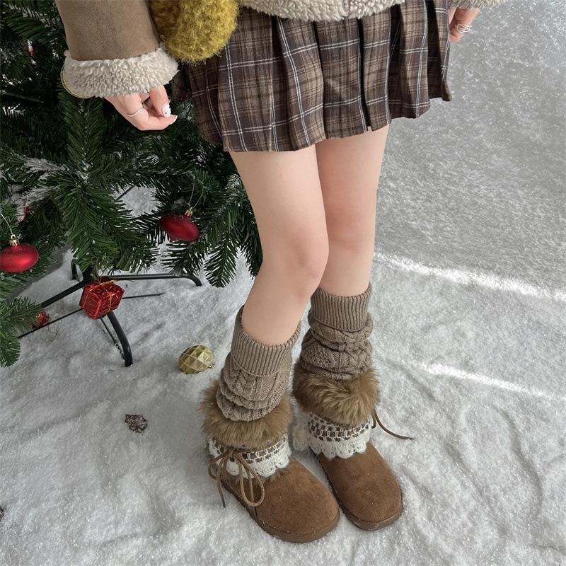 Millennium Wind Samt verdickt warm vielseitige Plateau Schneestiefel Damen 2025 Herbst und Winter neu Nordost Baumwollschuhe Damenschuhe