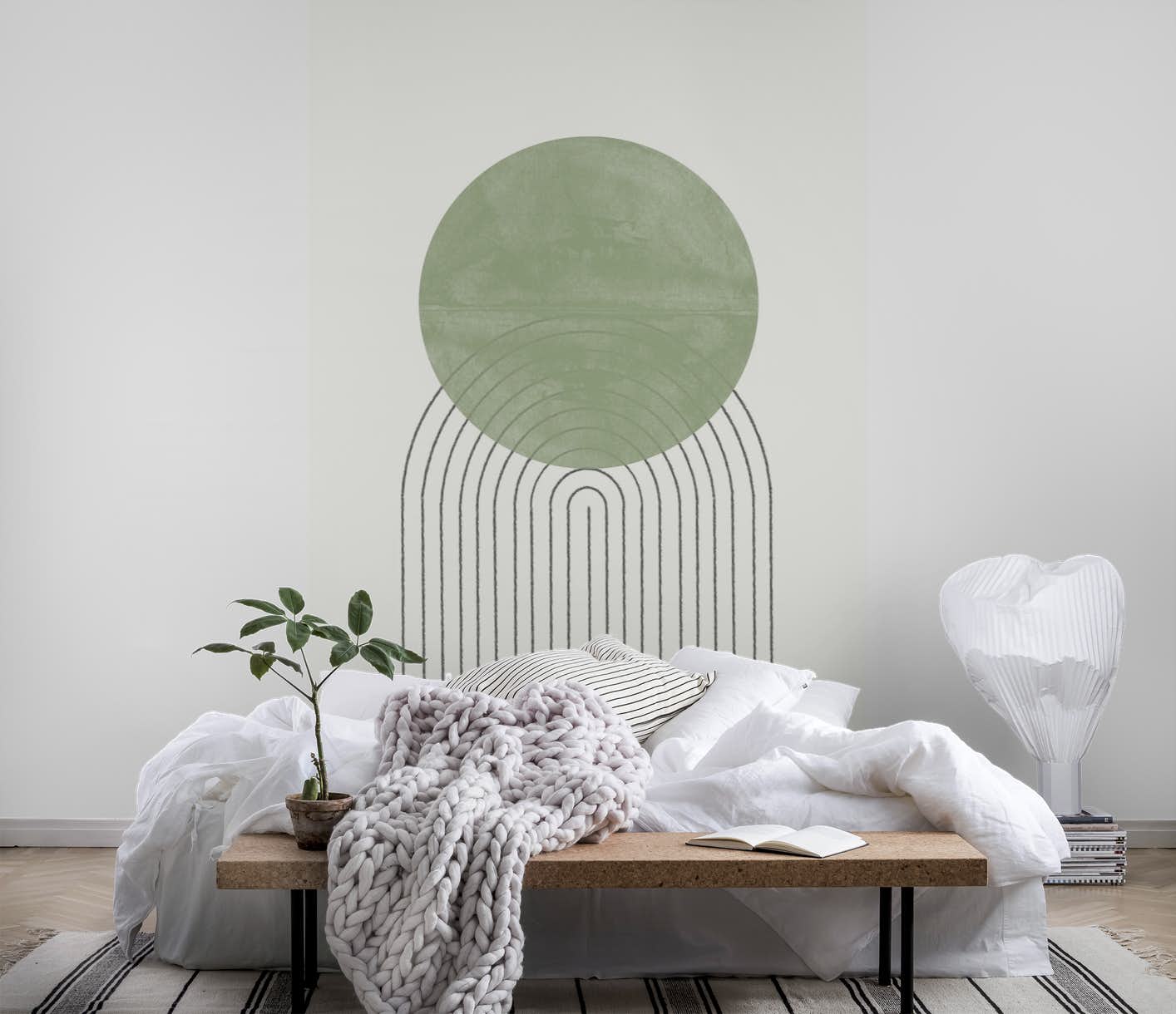 Гобелен с круглым узором и принтом в современном стиле — фото 10