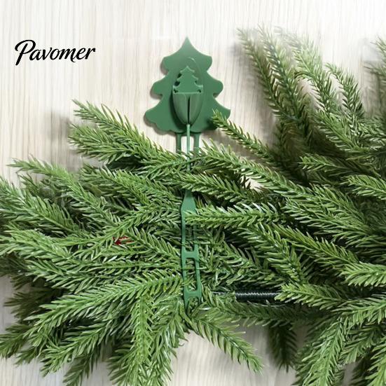 Christmas Ornament Fasteners Adjustable Garland Hanger for Mantle Fireplace, Reusable Plastic Holder Easy Installation Wreath Hangers Straps