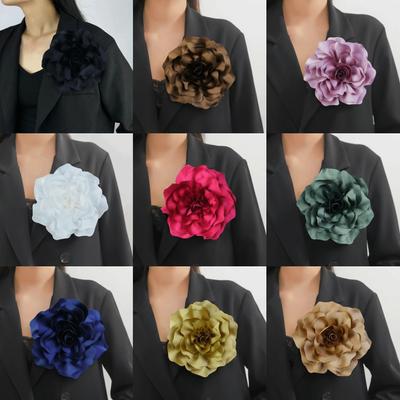 20cm Große Größe Satin Große Rose Blume Brosche Vintage Kleid Anzug Korsage Hochzeit Party Schmuck