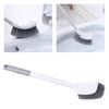 Toilet Brush Bowl Sturdy Ergonomic Handle Scrubber for Hotel Bathroom Apartment