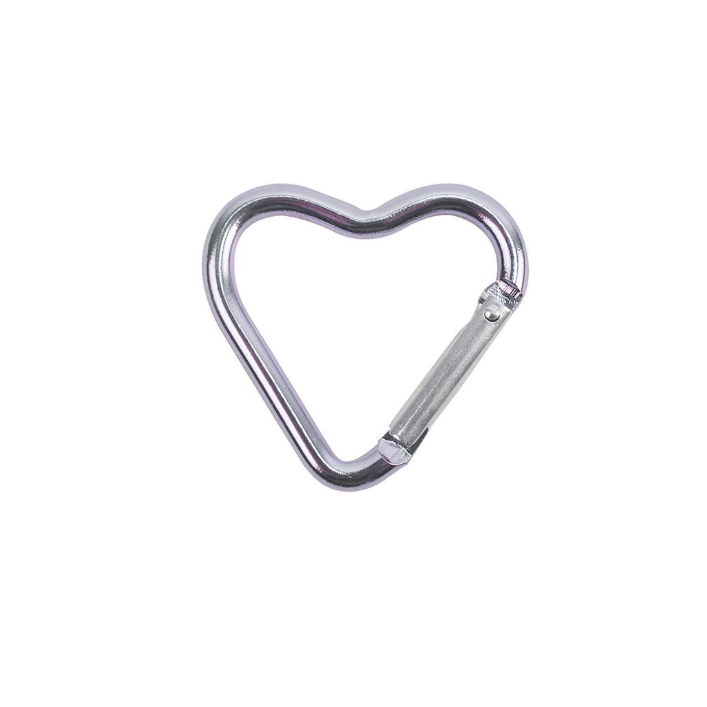 10 Piezas Mosquetón de Aluminio en Forma de Corazón Clip Llavero Gancho para Llavero para Exterior Hebilla Colgante para Botella de Agua Accesorios para Kit de Viaje