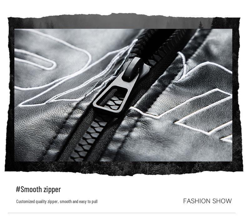 Trendy Men's PU Leather Motorcycle Jacket - Spring/Autumn Cool Outerwear