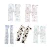 Women's Loose Fit Arm Covers Butterfly Pattern Breathable Ice Silk Sleeves for Summer Activity