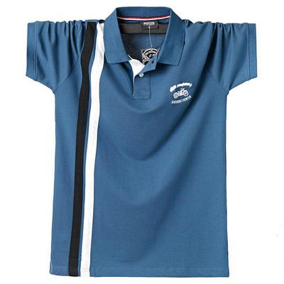 Polo da uomo a maniche corte in cotone estivo da lavoro casual con ricamo di marca POLO Top taglie forti