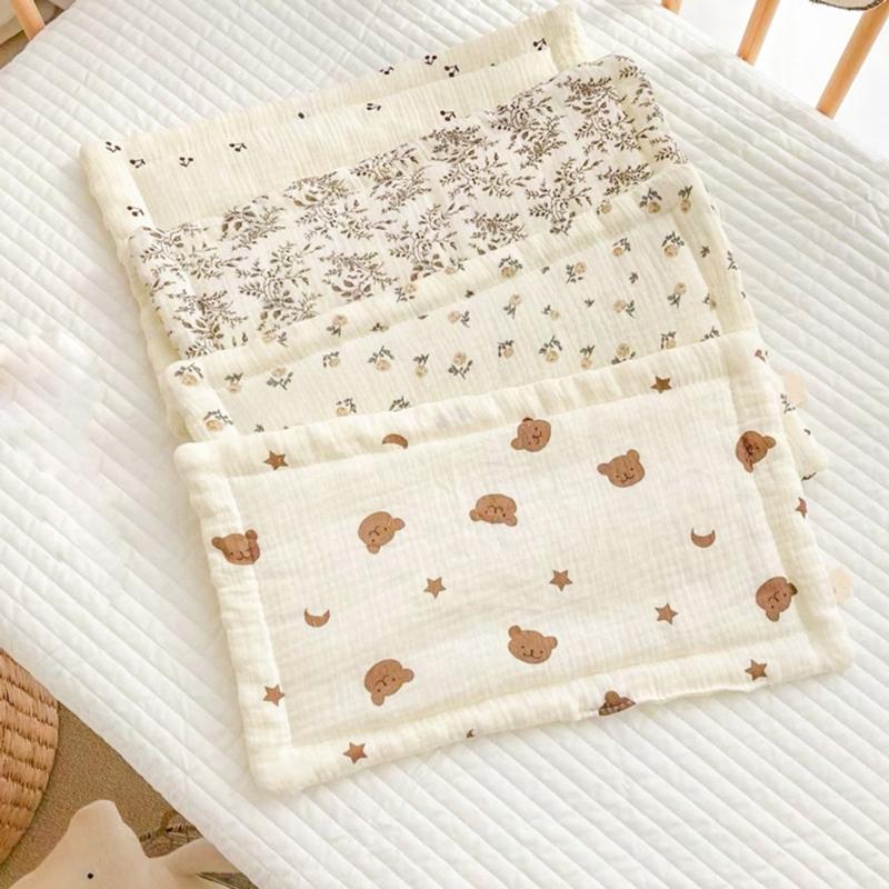 Infant Pillow for Newborns Cotton Baby Crib Accessory Nursery Decors Breastfeeding Support Cushion with Dotted Backing