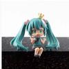 New Anime Character Miku Character Q Version Doll Pvc Cute Seat Model Decorative Toy Birthday Surprise Gift