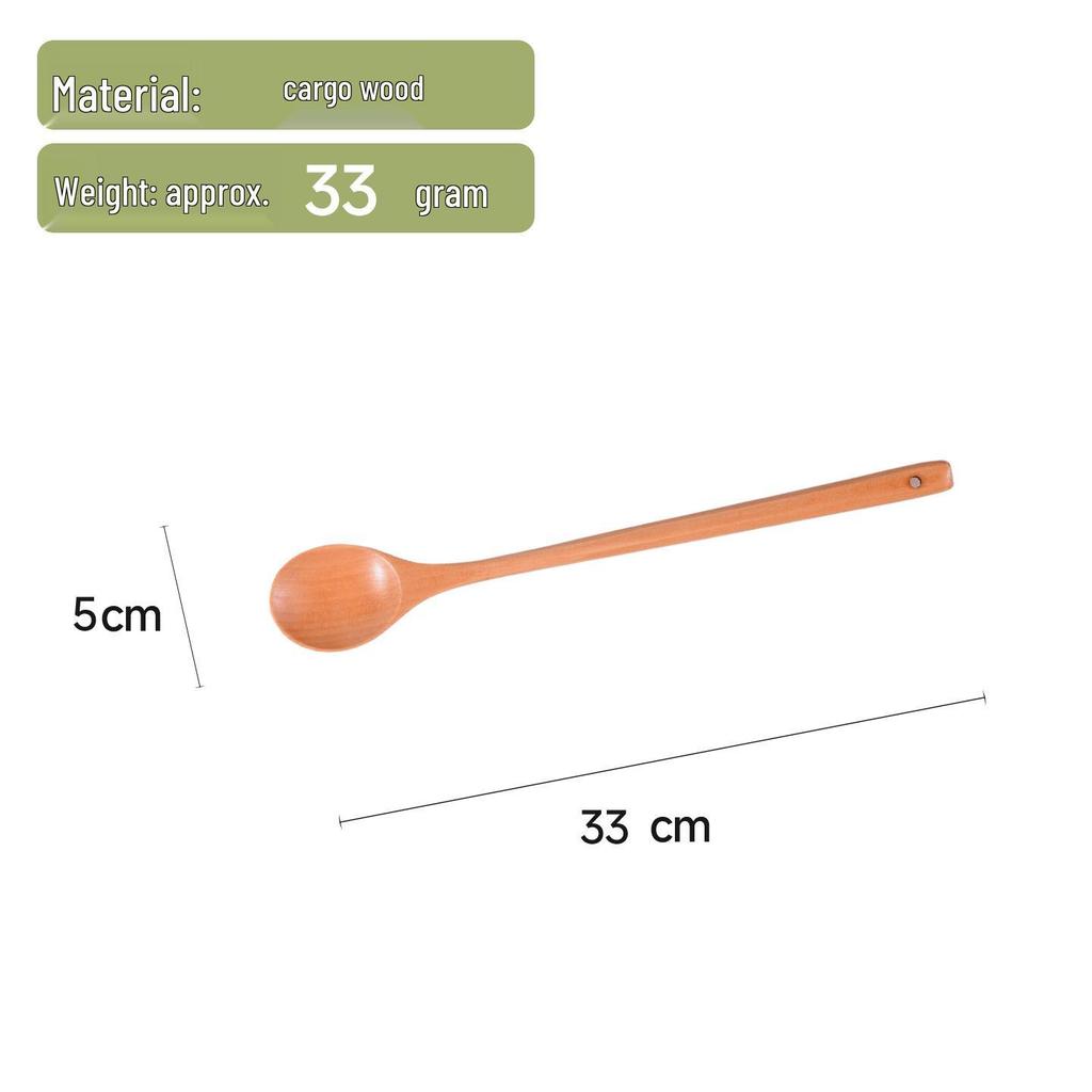Solid Wood Long Handle Baby Food & Cooking Spoon