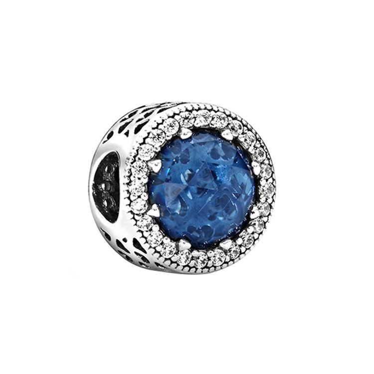 Pandora Brilliant Deep Blue Bead 925 Silver Necklace Women necklace 791725NMB Box