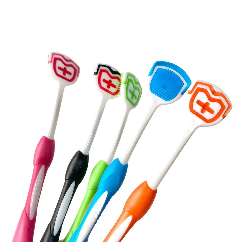 Silicone Oral Hygiene Tool Oral Care Tongue Brush Tongue Scraper Cleaner Tongue Scraper Mouth Brush