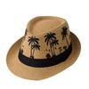 Palm Tree Shade Unisex Summer Women Straw Hat Sun Protection Short Brim Men Beach Cap Jazz Hat