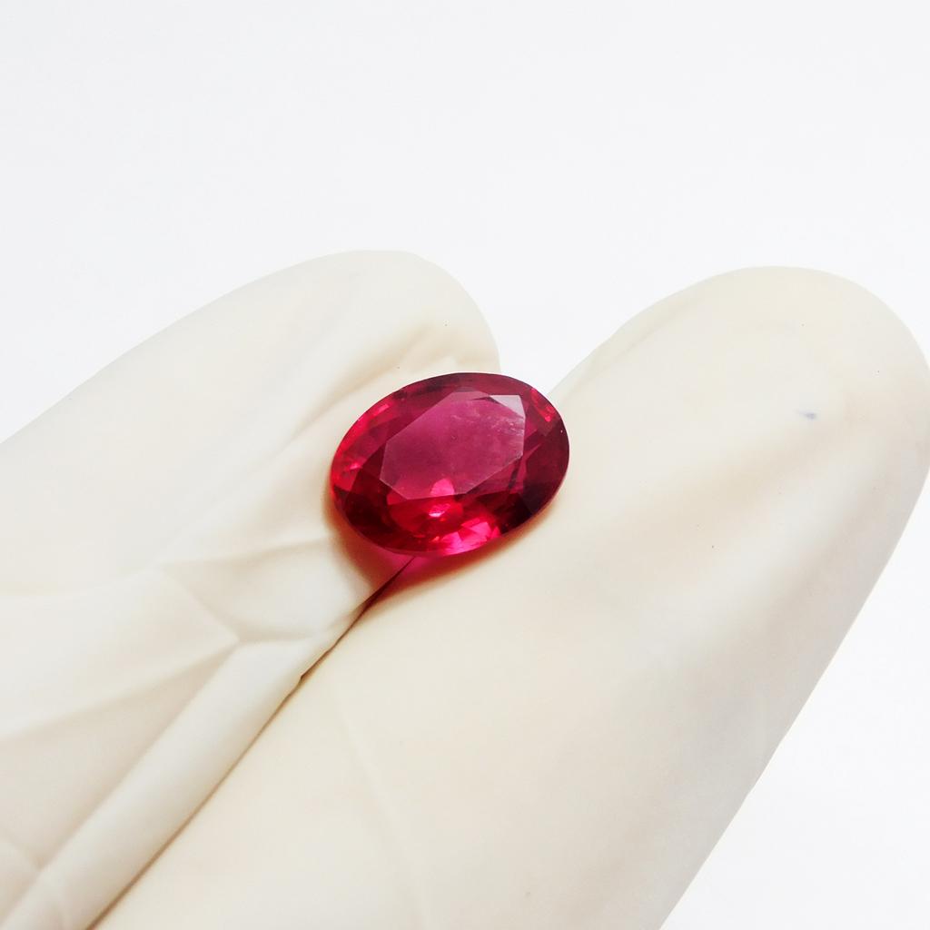 Natural Red Ruby Loose Gemstone 3.55 Ct Oval Cut for Jewelry Making and Gem Collections
