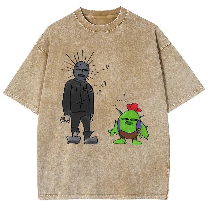 

Мужская и женская футболка в стиле ретро с эффектом выварки, уличная футболка в стиле ретро-панк, повседневная футболка Харадзюку с эффектом выварки и потертостей 3XL