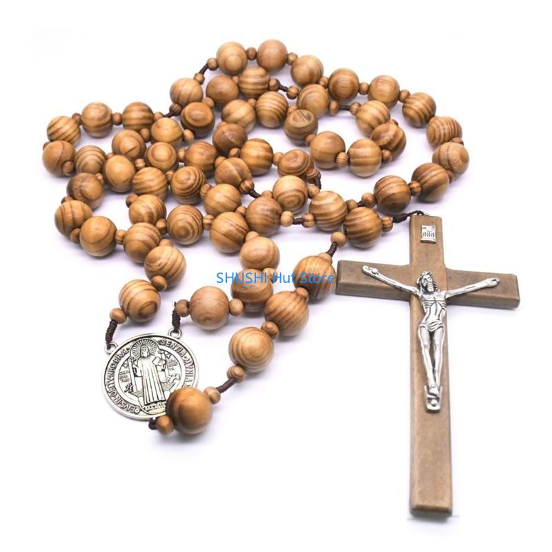 Perlen Wand Rosenkranz Halsketten Katholisches Religiöses Geschenk Kruzifix Schmuck D57B